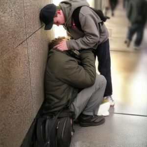 Rich Man Humiliates Boy Shining Shoes in Underpass