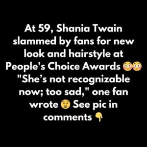 Shania Twain catches heat for blonde look at awards show