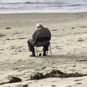 For years, an old man has sat in a chair by the sea, but one day, two boys notice it’s empty