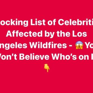 All the Celebrities Who Have Been Impacted by the Los Angeles Wildfires