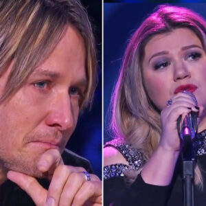 Kelly Clarkson pours her heart out in song causing Keith Urban to break down