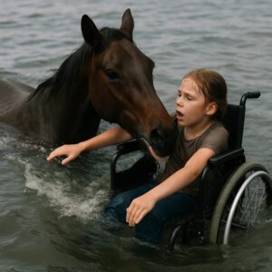 A little girl was thrown into a deep river by her biological father — but after what the horse did, people were left in shock