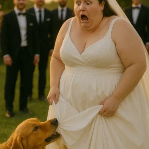 In the middle of the celebration, no one paid attention to the woman wrapped in a shawl. But Milo, the village dog, sensed she was hiding something terrible under her dress
