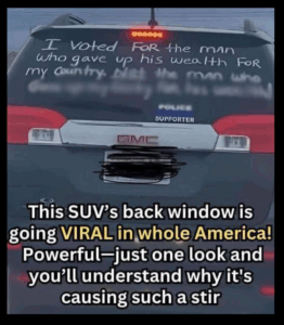 This SUV’s Back Window Message Sparks… This SUV’s Back Window Message Sparks…
