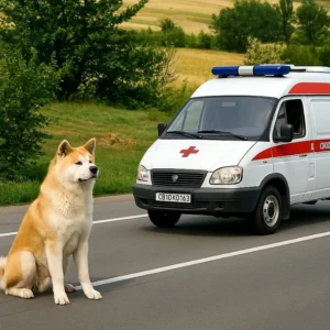 A dog blocked the ambulance’s path, when the medics came out, they were NUMBED by what they saw
