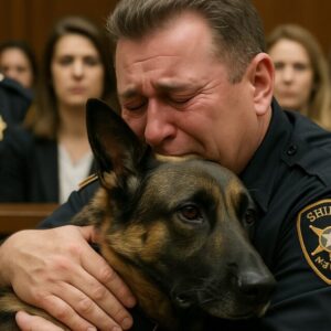 A convicted police officer asked to see his dog one last time, but when the German shepherd entered the courtroom, something unexpected happened