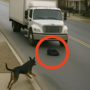 Dog jumps in front of truck and is almost h.it: Driver is sh0cked to discover why Dog jumps in front of truck and is almost h.it: Driver is sh0cked to discover why