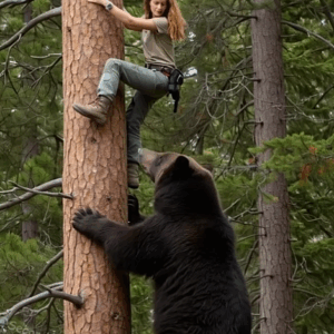 VIDEO: Woman in Tree Stand Watches As Bear Climbs Ladder