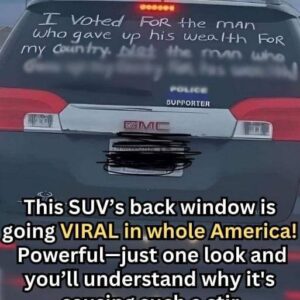 “The Message on the Back Window of This SUV Causes Strong Reactions!”