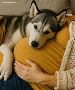 When I got pregnant, my dog kept resting on my belly but barked whenever my husband touched it. I thought she was jealous until I discovered the chilling truth she’d known all along.