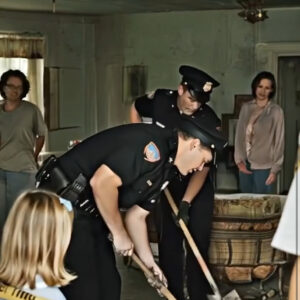 A girl alerted the police, claiming her father was trapped beneath the floor; when officers lifted the boards, they discovered a horrifying sight