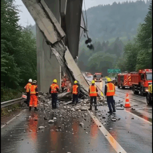Bridge disaster caught on camera: Construction crew inches from death in shocking video! Bridge disaster caught on camera: Construction crew inches from death in shocking video!