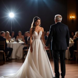 My estranged father refused to dance with me at my wedding, humiliating me to appease his new wife. He sat back down, smug, certain he held all the power. What he didn’t realize was that his every move was being silently watched by a man at Table 3—a man he assumed was just my husband’s quiet great-uncle. But when my father finally saw his face, the color drained from him in utter sh0ck.