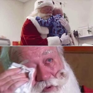 In the arms of Santa Claus, a cancer-stricken child passes away.I