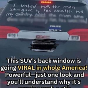 “This SUV’s Back Window Message Sparks Powerful Reactions! “