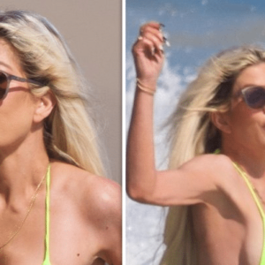 Tori Spelling’s Beach Day Backlash: Neon Two-Piece Sparks Social Media Frenzy