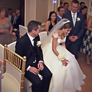 At the wedding, something started moving under the bride’s dress! The groom turned pale…