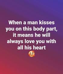 When A Man Kisses You On This B0dy Part, It Means He Will Always Be There For You And Love you With All His Heart