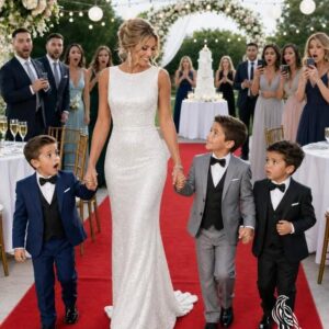 I took my 4-year-old triplets to my millionaire ex-husband’s wedding and his family’s reaction was chilling